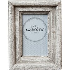 2F0335 Clayre Eef - Cadre photo blanc gris