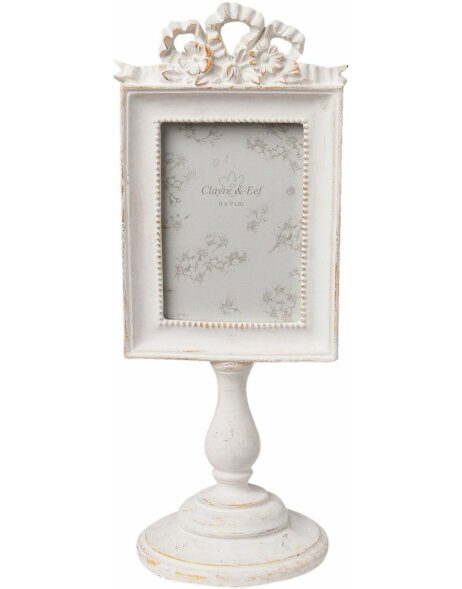 2f0380 Clayre Eef - Fotolijst wit shabby
