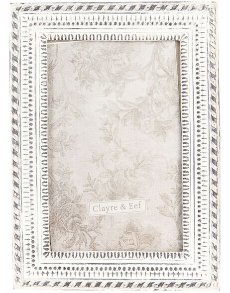 2f0385 Clayre Eef - Fotolijst wit shabby