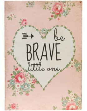 picture Brave 9x13x2 cm in pink/black