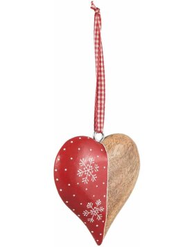6h1564s - Hanger hart 11x11 cm rood
