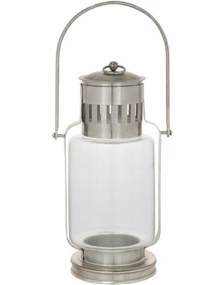 lantern 6GL1998 silver - 16x11x27 cm
