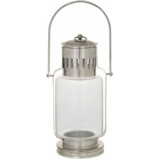 lantern 6GL1998 silver - 16x11x27 cm