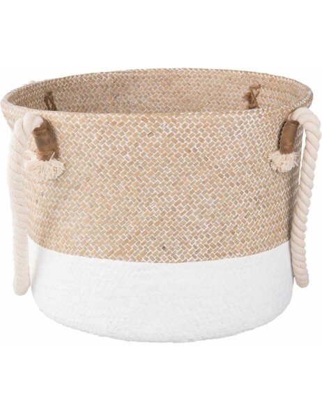 63912M Clayre Eef - basket with handle M in natural/white