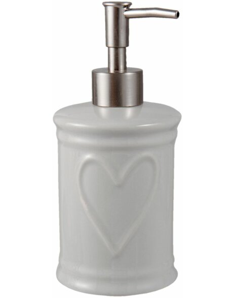 Distributeur de savon GREY HEART - 8x18 cm en gris
