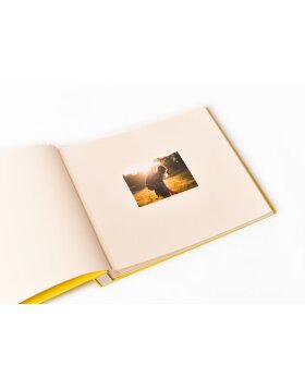 HNFD Jumbo Fotoalbum Flat soleilgelb 28,5x36,5 cm 100 cremefarbige Seiten