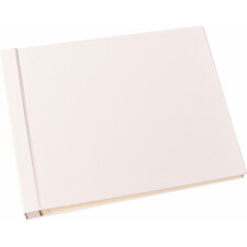 Jumbo Fotoalbum Flat Leder weiß 28,5x36,5 cm
