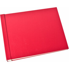 HNFD Jumbo Fotoalbum Flat Leder rot 28,5x36,5 cm 100 cremefarbige Seiten