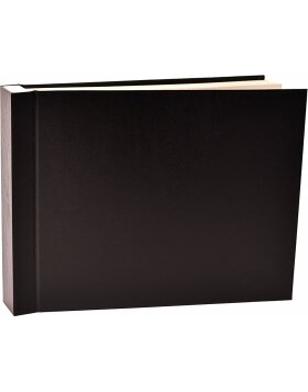 Jumbo Fotoalbum plat leer zwart 28,5x36,5 cm
