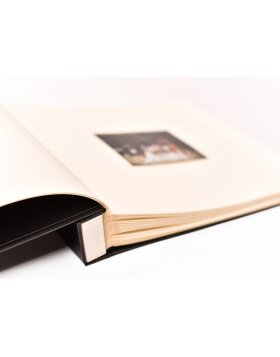 Album fotograficzny Jumbo Flat Leather czarny 28,5x36,5 cm