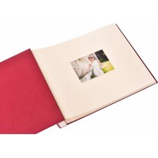 Jumbo Photo Album Flat Linen ruby 28,5x36,5 cm