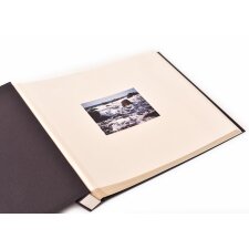 Jumbo Fotoalbum Flat Leinen schwarz 28,5x36,5 cm
