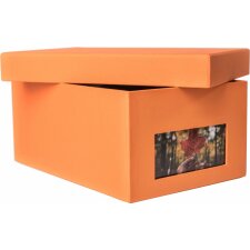 HNFD Fotobox Kandra orange gerippt 700 Fotos 10x15 cm