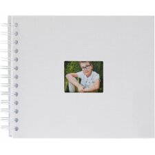 HNFD Album a spirale BULDANA bianco a righe 23x17 cm 40 pagine bianche