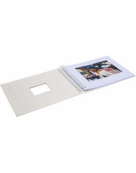 HNFD Album a spirale BULDANA avorio a coste 23x17 cm 40 pagine bianche