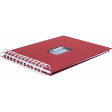 HNFD Album a spirale BULDANA rosso a righe 23x17 cm 40 pagine bianche