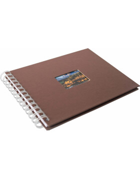 Spiral album BULDANA chocolate ribbed - white pages