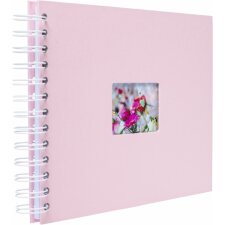 HNFD Spiralalbum BULDANA flamingo gerippt 23x17 cm 40 weiße Seiten