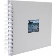 Álbum espiral HNFD BULDANA gris hielo estriado 23x17 cm 40 páginas blancas