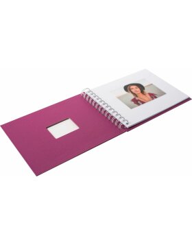 Spiral album BULDANA cassis ribbed - white pages