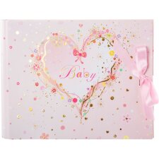 Spiralalbum Baby Pink Heart rosa - 24,5x19,5 cm