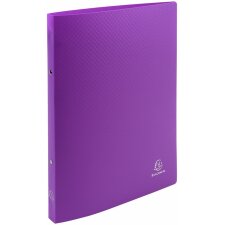 Ring binder made of PP with 2 rings, back 20mm, for format DIN A4 purple