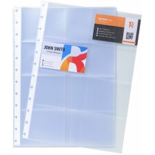 10 Replacement covers for business card book 75251E, format DIN A4 - Translucent