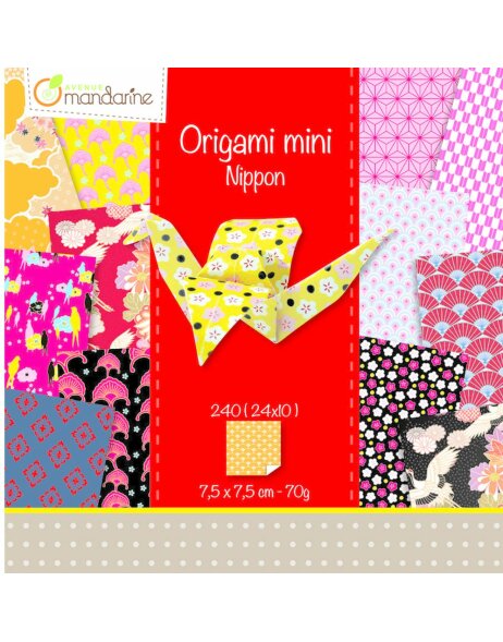 Origami Mini, Nippon 24 Motywy 240 Arkuszy - R&oacute;żne