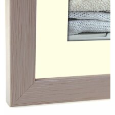 ZEP cadre en bois Regent taupe 13x18 cm avec passe-partout 9x13 cm