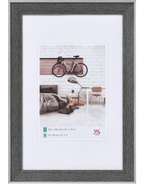 Picture frame Bohemian 13x18 cm gray