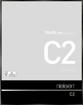 Marco de aluminio C2 anodizado negro brillo 70x90 cm