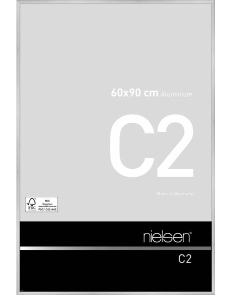 Nielse alu frame C2 Reflex Silver 60x90 cm