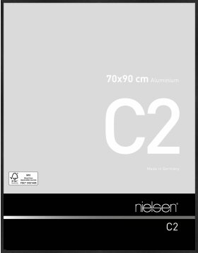 Marco de aluminio C2 negro mate 70x90 cm