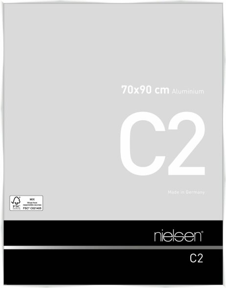 Marco de aluminio Nielsen C2 blanco brillo 70x90 cm