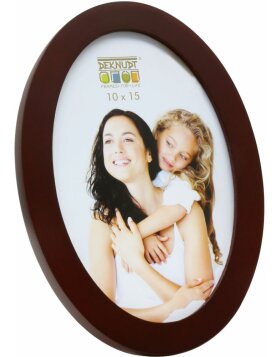 Deknudt photo frame S67YV3 brown wood oval and round