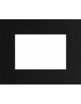 Passepartout standard Ceanothe 20x30 cm con 13x18 cm nero
