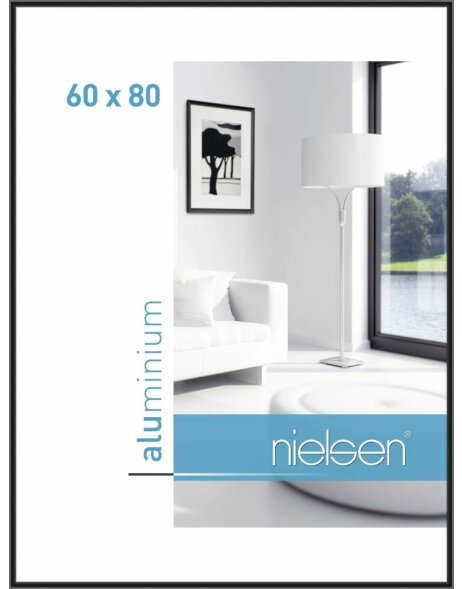 Cadre alu Nielsen Classic anodis&eacute; noir 60x80 cm