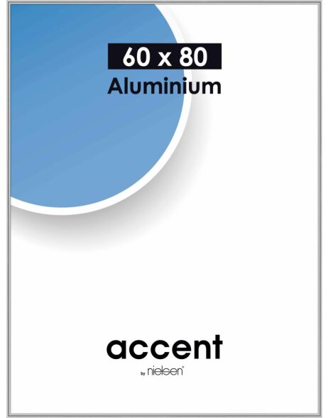 Accent Aluminium Bilderrahmen Accent, 60x80 cm, Silber