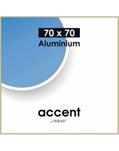 Accent aluminium frame 70x70 cm gold