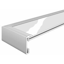 Accent aluminium frame 70x70 cm silver