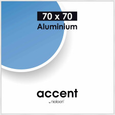 Nielsen Aluminium-Bilderrahmen Accent 70x70 cm Weiß Glanz