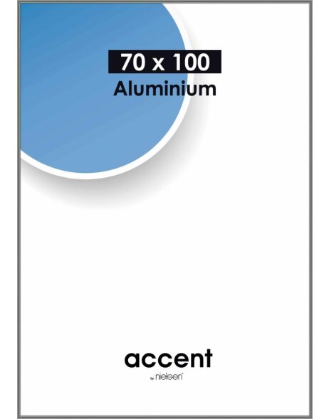 Marco de aluminio Accent, 70x100 cm, Gris acero