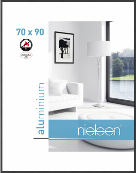 Nielsen Aluminium Bilderrahmen Classic-B1, 70x90 cm, Schwarz Matt
