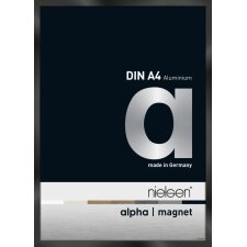 Nielsen Aluminium Bilderrahmen Alpha Magnet, 21x29,7 cm, Eloxal Schwarz Glanz