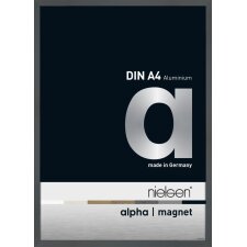 Nielsen Aluminium Bilderrahmen Alpha Magnet, 21x29,7 cm, Dunkelgrau Glanz