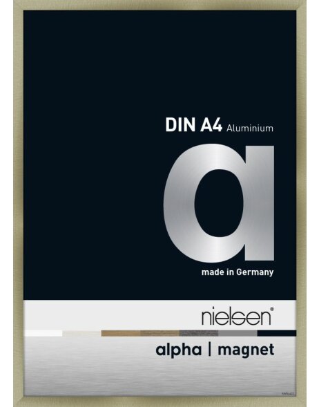 Nielsen Aluminium Bilderrahmen Alpha Magnet, 21x29,7 cm, Brushed Edelstahl