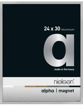 Nielsen Aluminium Bilderrahmen Alpha Magnet, 24x30 cm, Silber Matt