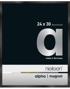 Nielsen Aluminium Bilderrahmen Alpha Magnet, 24x30 cm, Eloxal Schwarz Glanz
