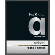 Nielsen Aluminium Fotolijst Alpha Magneet, 24x30 cm, Donkergrijs Glans