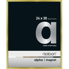 Nielsen Aluminium Bilderrahmen Alpha Magnet, 24x30 cm, Brushed Gold